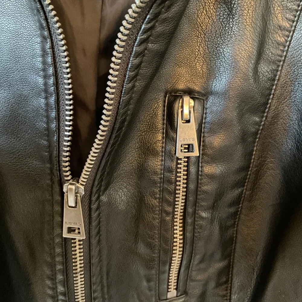LEVI’S STRAUSS Motocross Racer Zip Jacket Size L Faux Leather